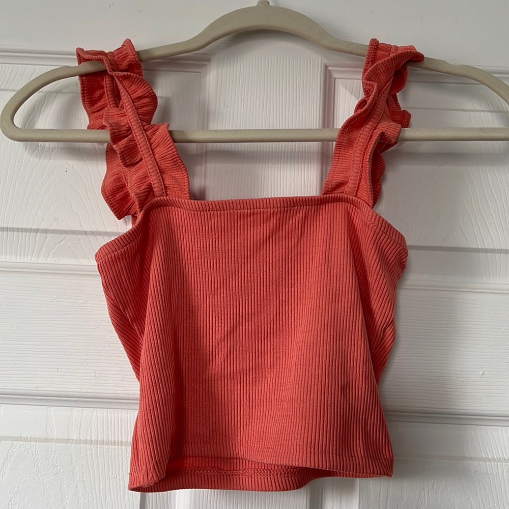 Coral crop top